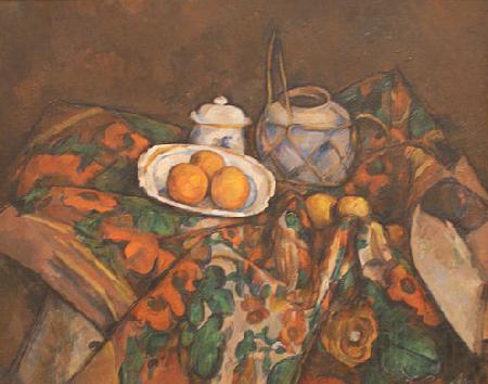 Paul Cezanne Still Life with Ginger Jar, Sugar Bowl, and Oranges Norge oil painting art